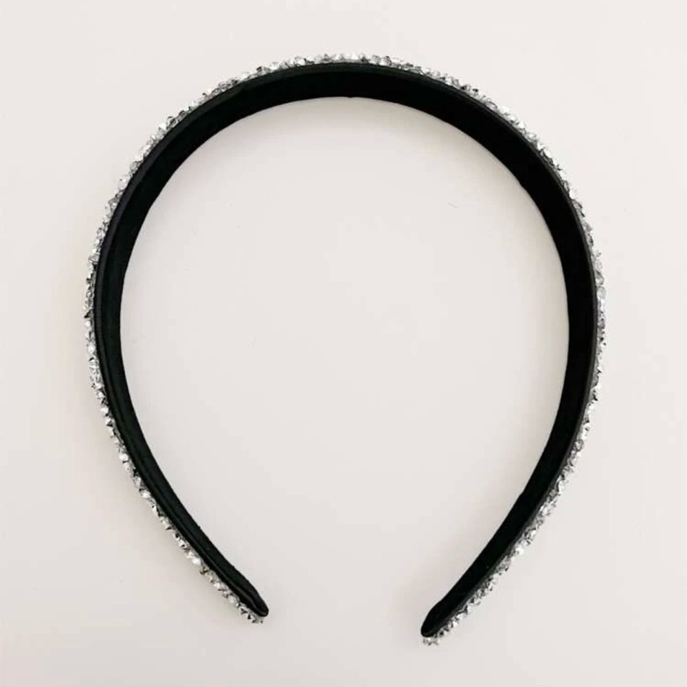 Elegant Silver Rhinestone Headband - Picture 2 of 4